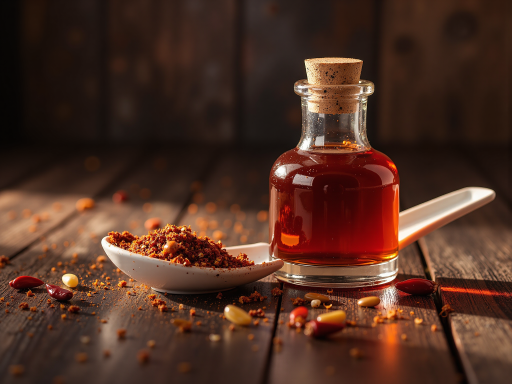 止咳糖浆瓶装侧面图，棕色玻璃瓶，红色瓶盖，标签显示止咳化痰功效